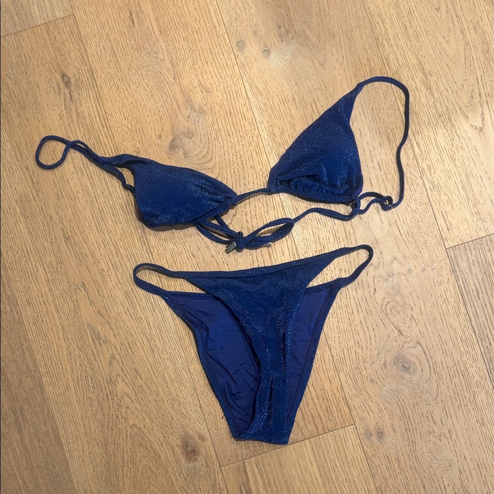 Monday Swimwear Shimmering Navy Bikini